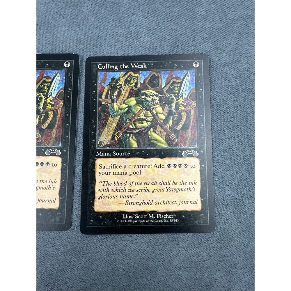 MTG Culling the Weak Exodus 55/143 Lot‎ of 2 Rare English Regular